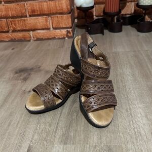 Clarks Brown Intricate Sandals